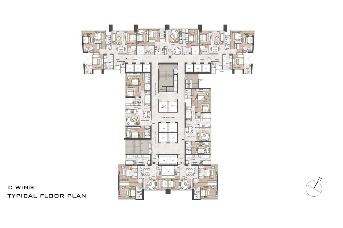 Tower C - Typical Floor Plan