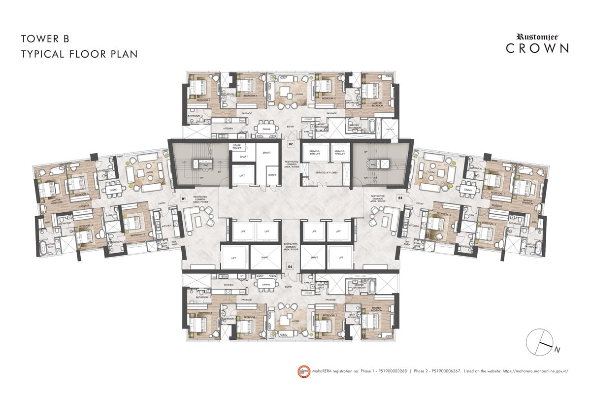 Tower B - Typical Floor Plan